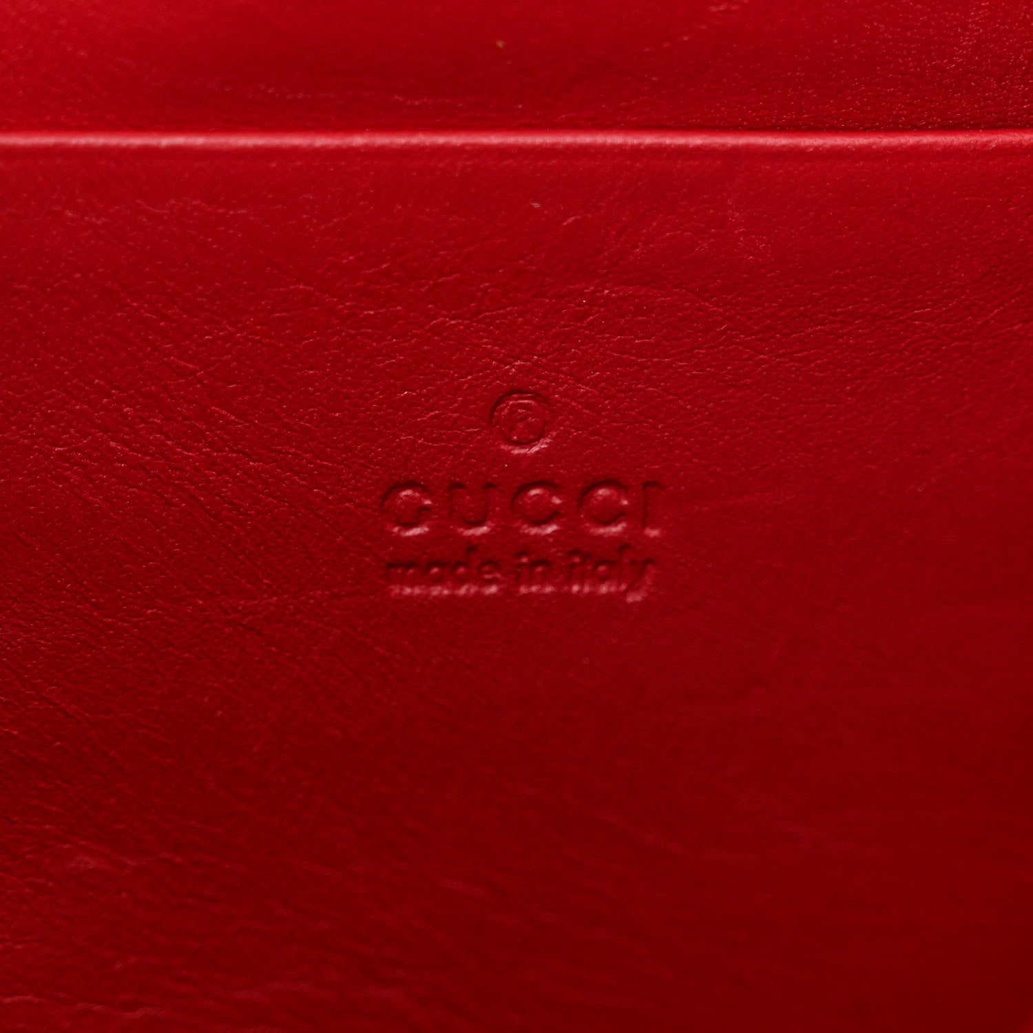 Gucci Calfskin Matelasse GG Marmont Chain Wallet Hibiscus Red 7 of 12