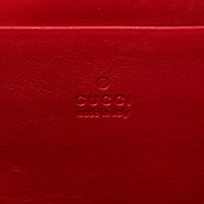 Gucci Calfskin Matelasse GG Marmont Chain Wallet Hibiscus Red 7 of 12