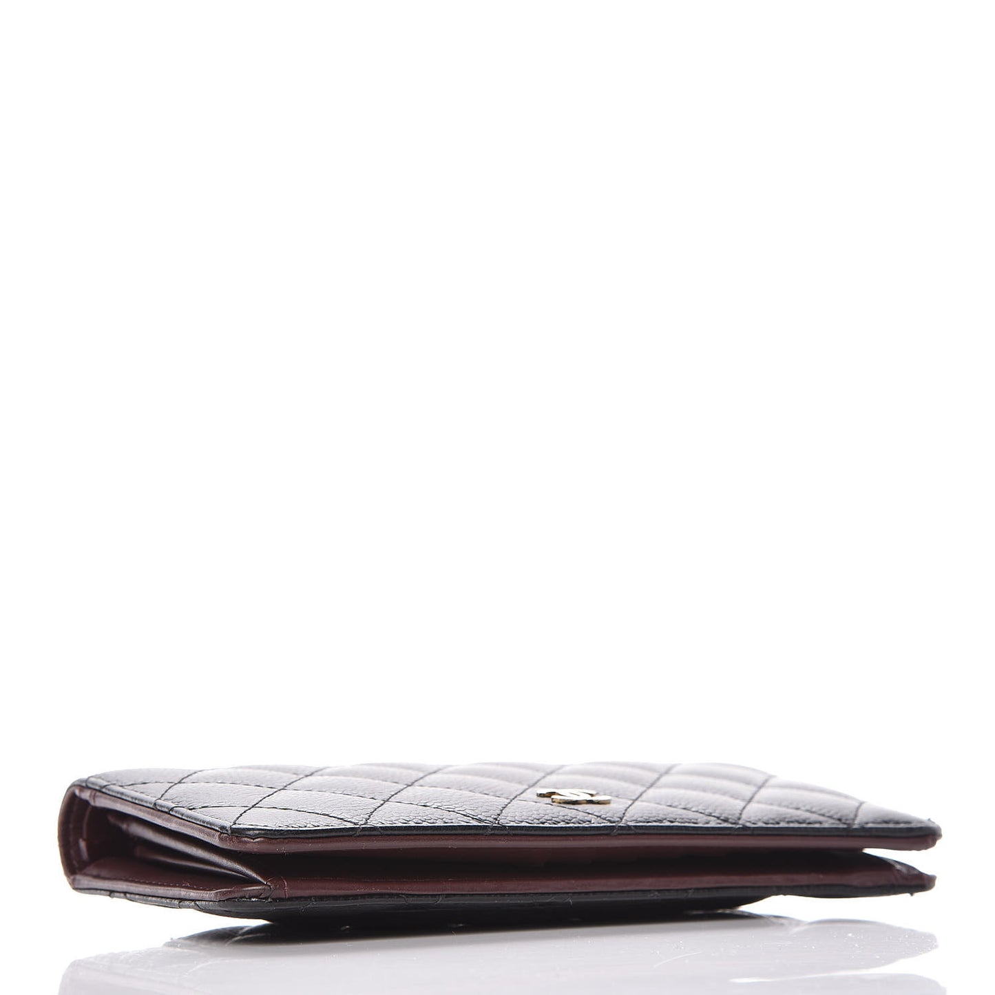 Caviar Quilted Yen Wallet Black