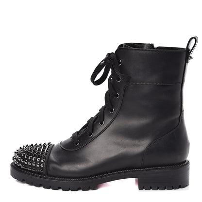 Christian Louboutin Calfskin Spikes TS Croc Flat Boots 41 Black 1 of 8
