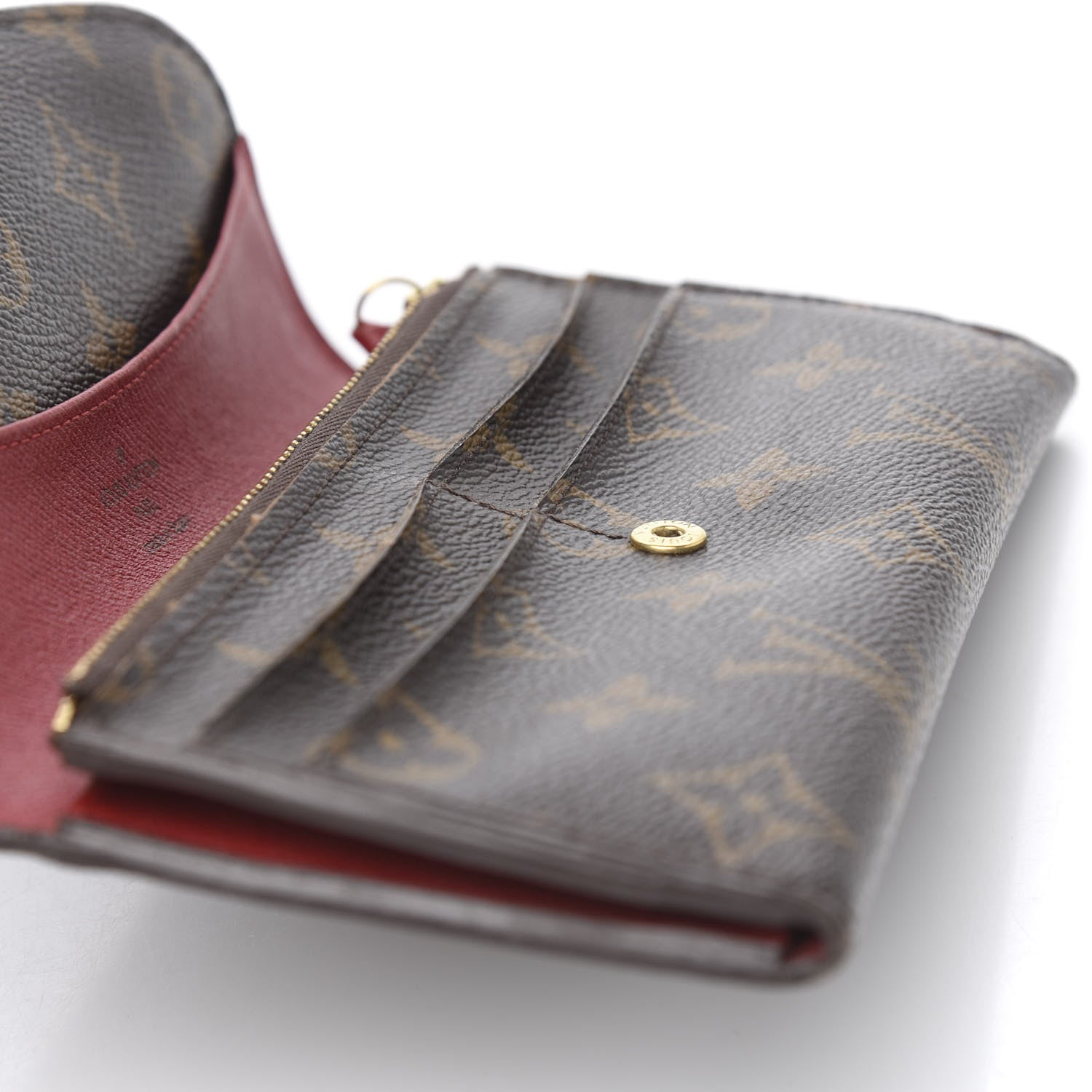 Louis Vuitton Monogram Emilie Wallet Red 7 of 11