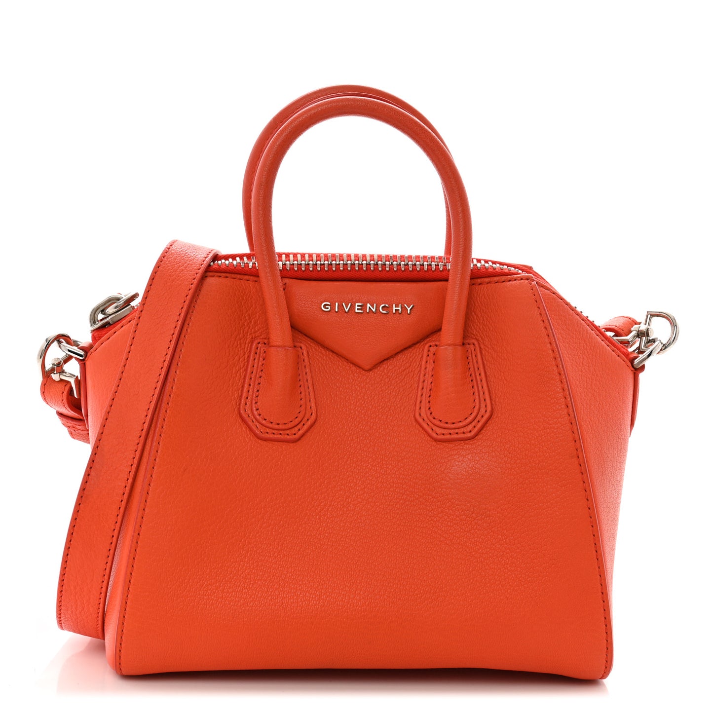 Sugar Goatskin Mini Antigona Burnt Orange