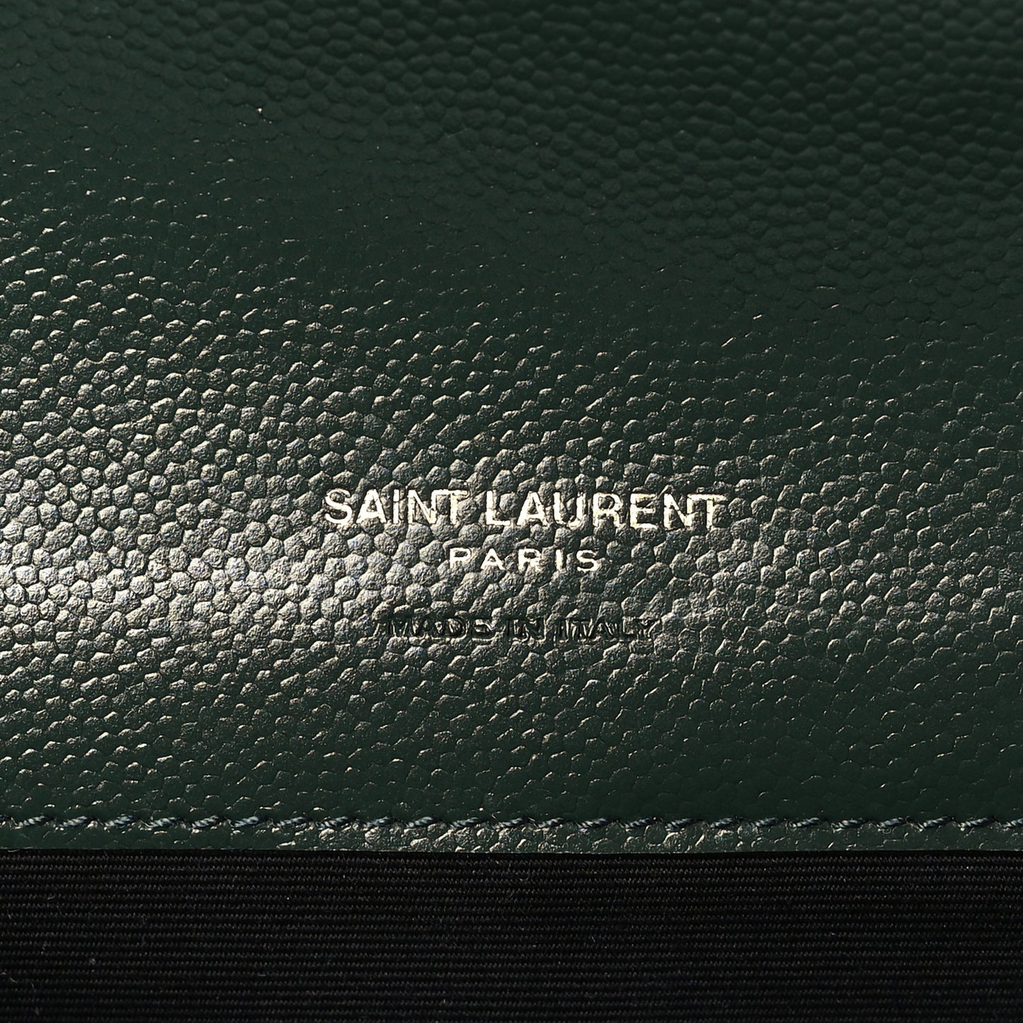 Grain De Poudre Textured Mixed Matelasse Triquilt Monogram Clutch Vert Fonce