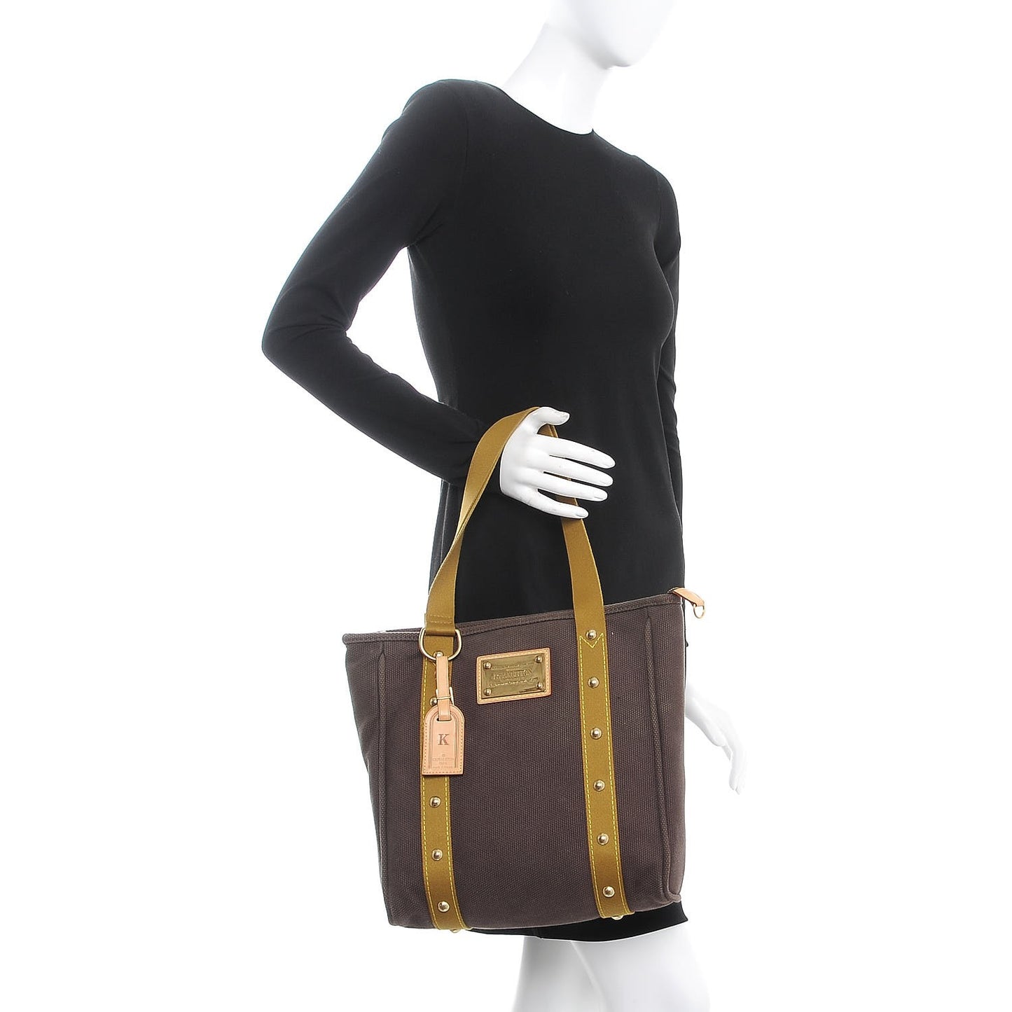 Toile Antigua Cabas MM Brown Kaki