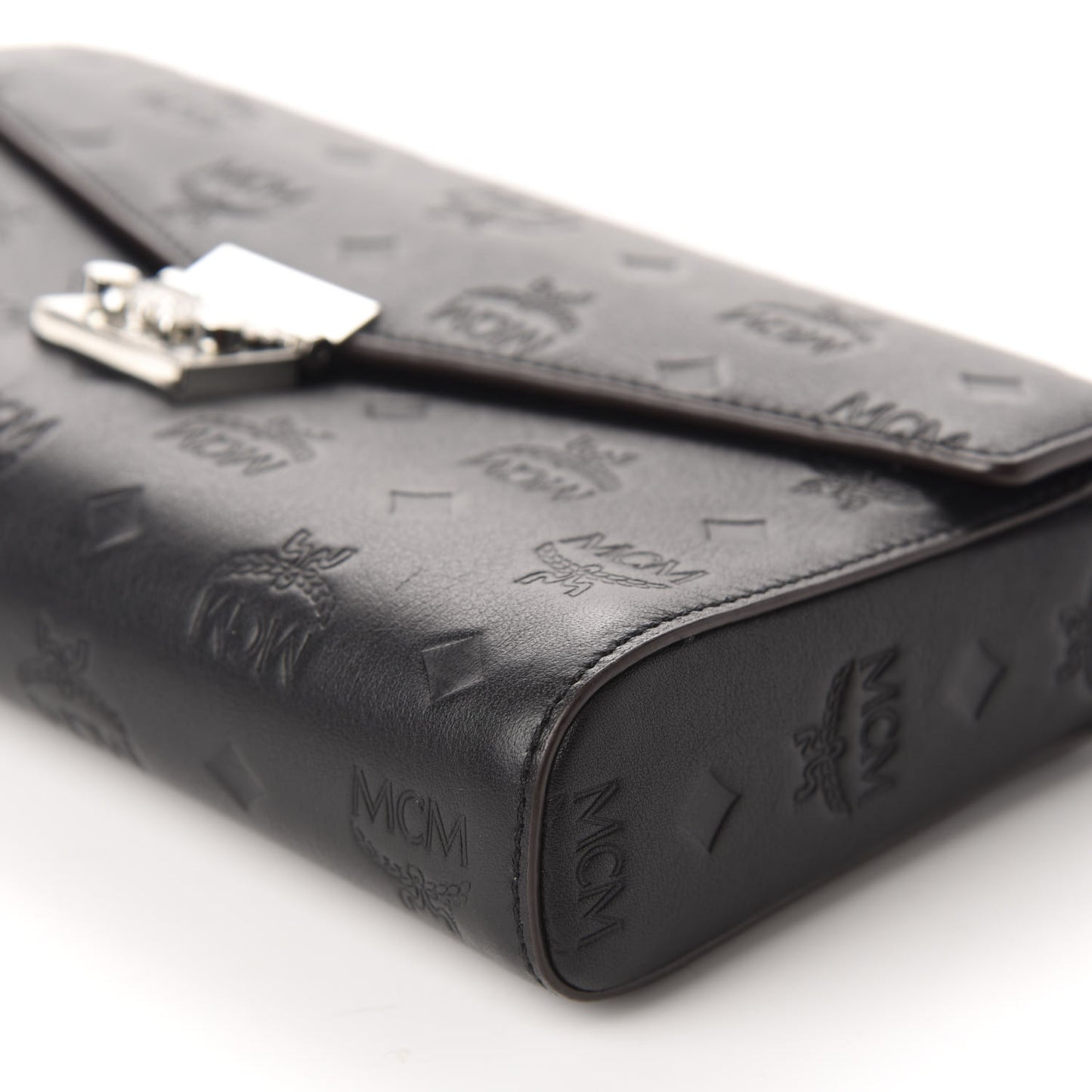 Calfskin Ottomar Monogram Crossbody Bag Black