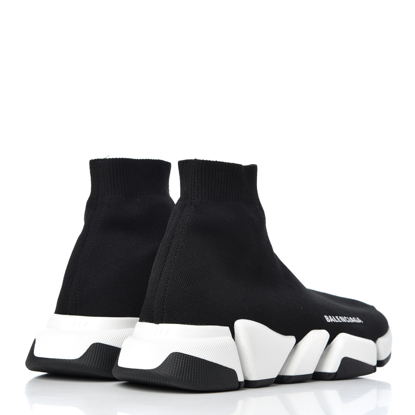 Technical 3D Recycled Knit Bi-Color Sole Mens Speed 2.0 Sneakers 39 Black White