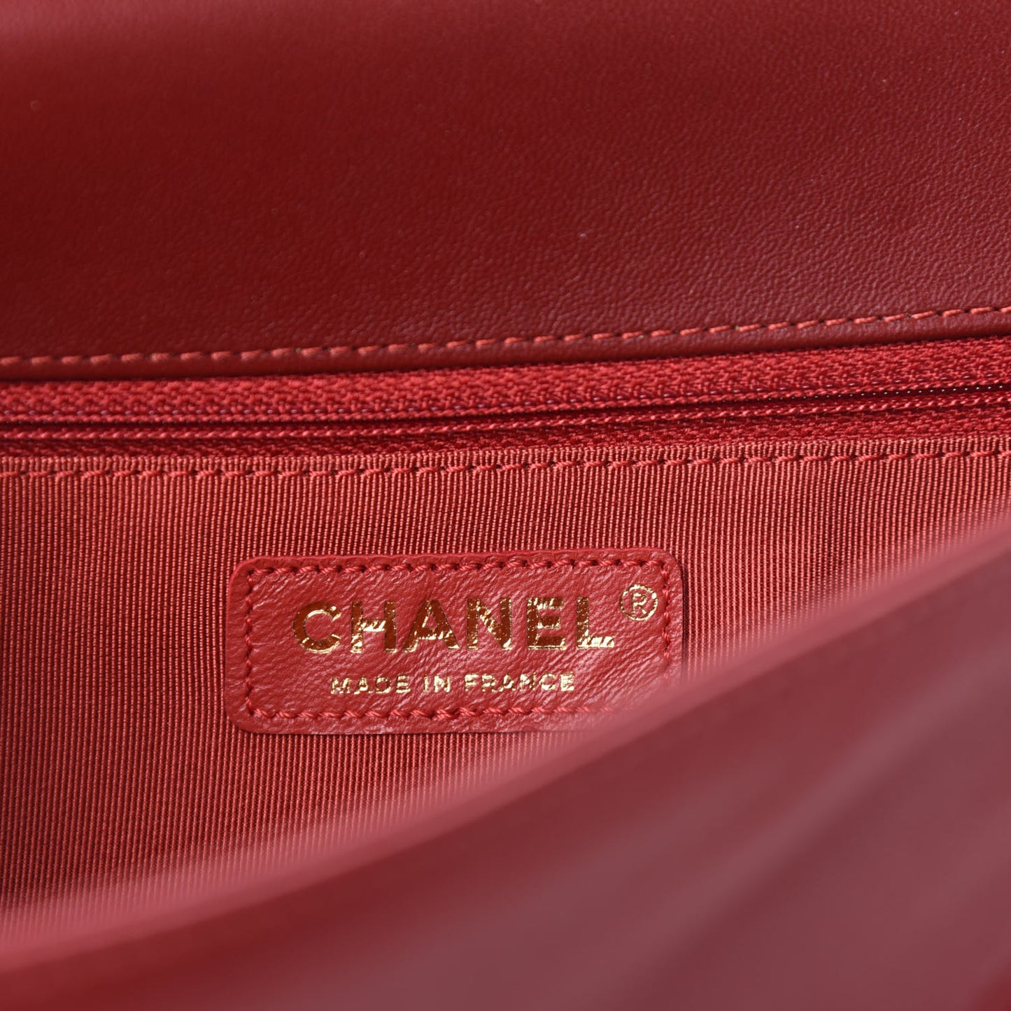 Lambskin Quilted New Medium Boy Flap Dark Red