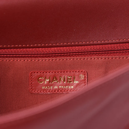 Chanel Lambskin Quilted New Medium Boy Flap Dark Red 8 of 11