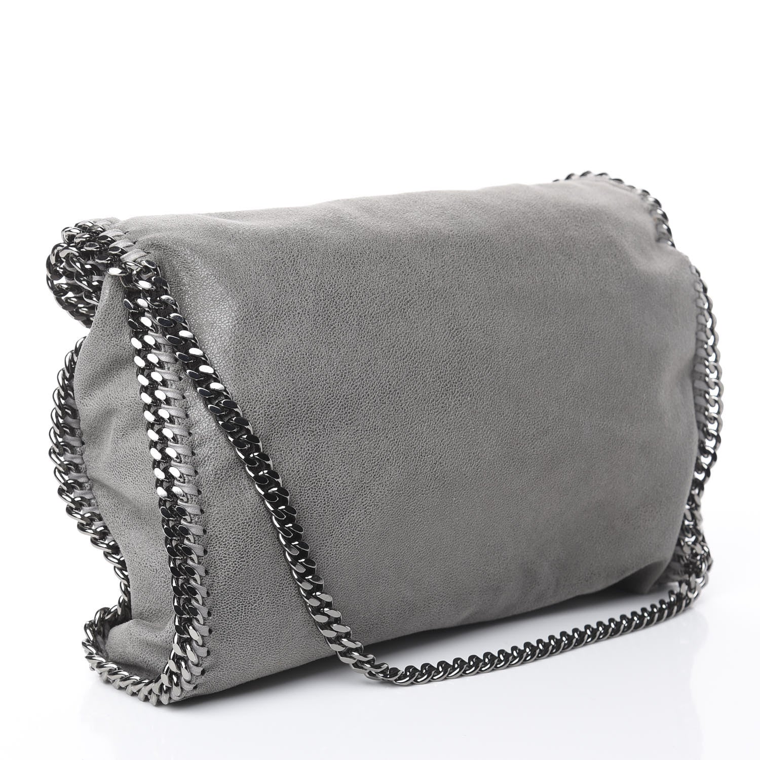 Stella McCartney Shaggy Deer Falabella Fold Over Tote Grey 2 of 7