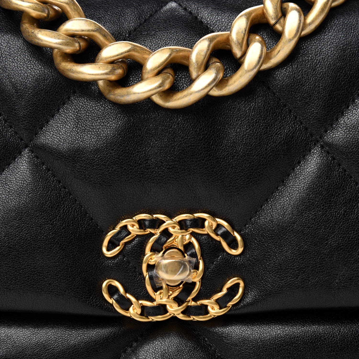 Chanel Lambskin Quilted Large Chanel 19 Flap Black 11 of 11