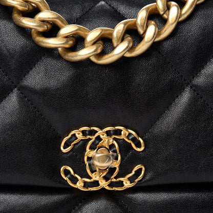 Chanel Lambskin Quilted Large Chanel 19 Flap Black 11 of 11