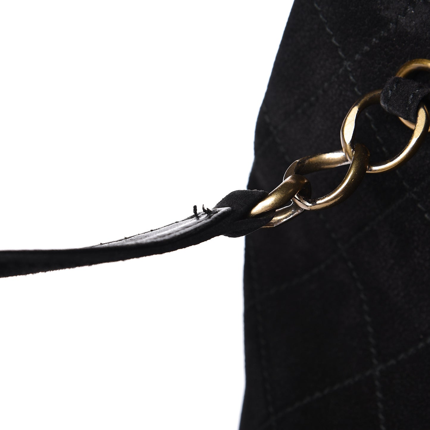 Iridescent Caviar Quilted Tote Black