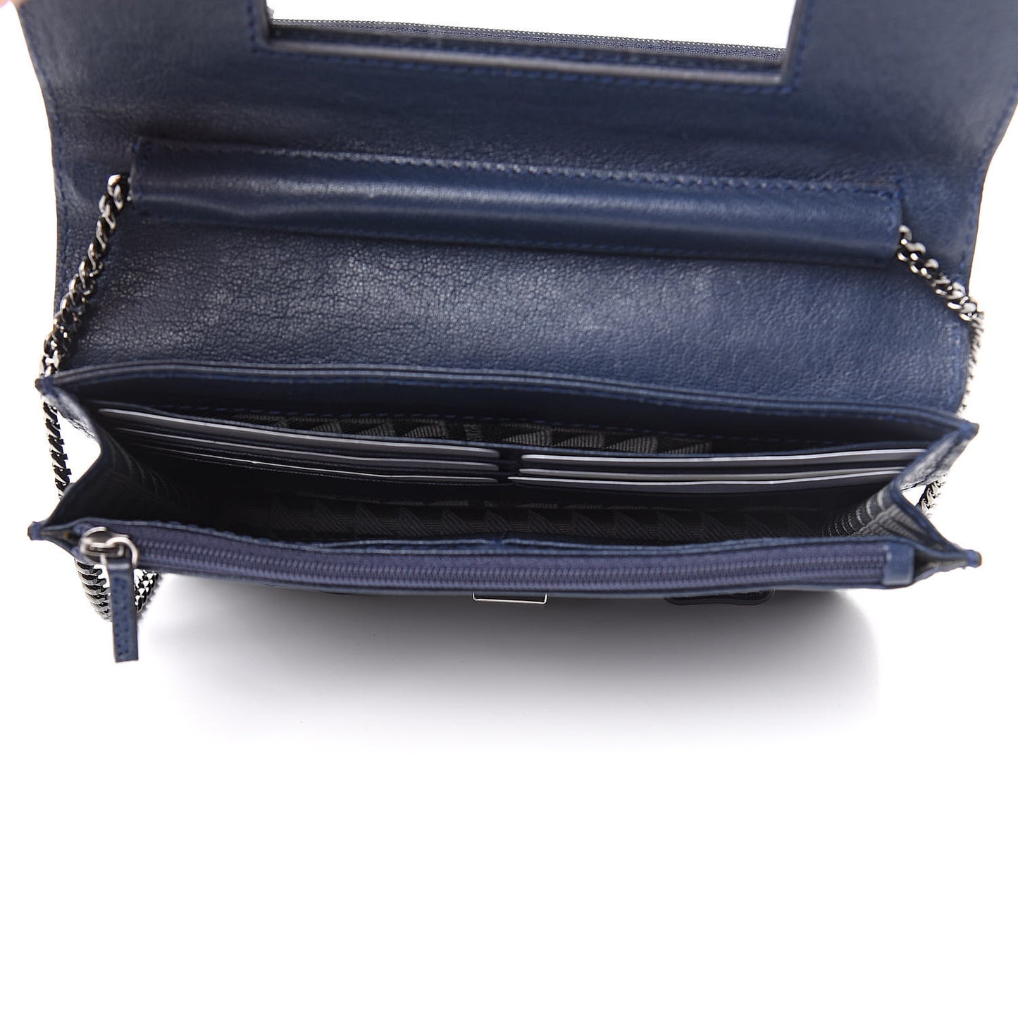 Lambskin Large PS1 Chain Wallet Indigo