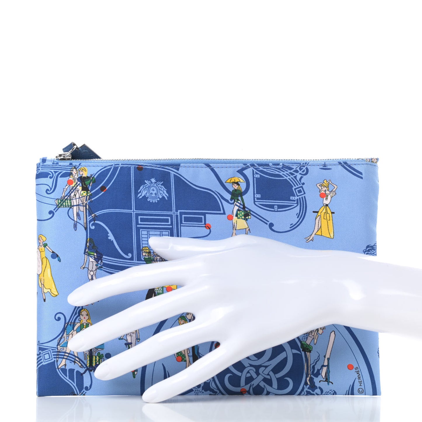 Silk Ex-Libris Les Parisiennes Silky Pocket Cosmetic Case Deep Bleu Bleuet