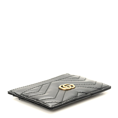 Gucci Calfskin Matelasse GG Marmont Card Holder Black 4 of 7