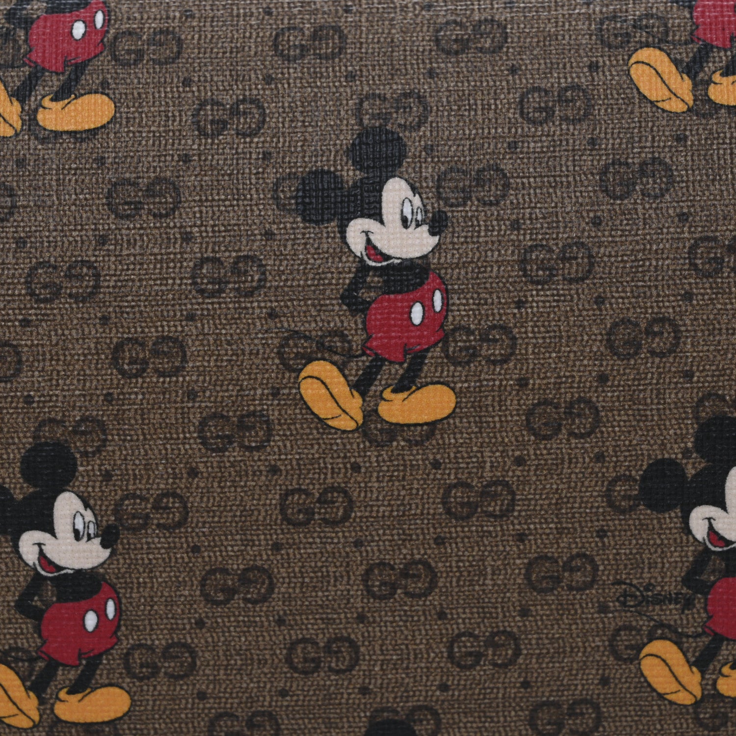 Gucci X DISNEY Mini Vintage GG Supreme Monogram Mickey Mouse Small Flap Messenger Bag Beige Vintage Sun Oil 8 of 13