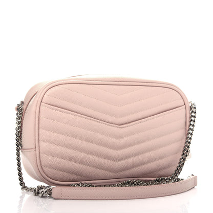 Saint Laurent Grain De Poudre Matelasse Monogram Mini Lou Camera Bag Marble Pink 3 of 11