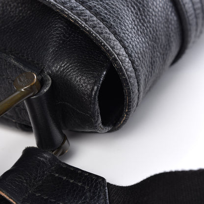 Burberry Grained Calfskin Messenger Black 15 of 16