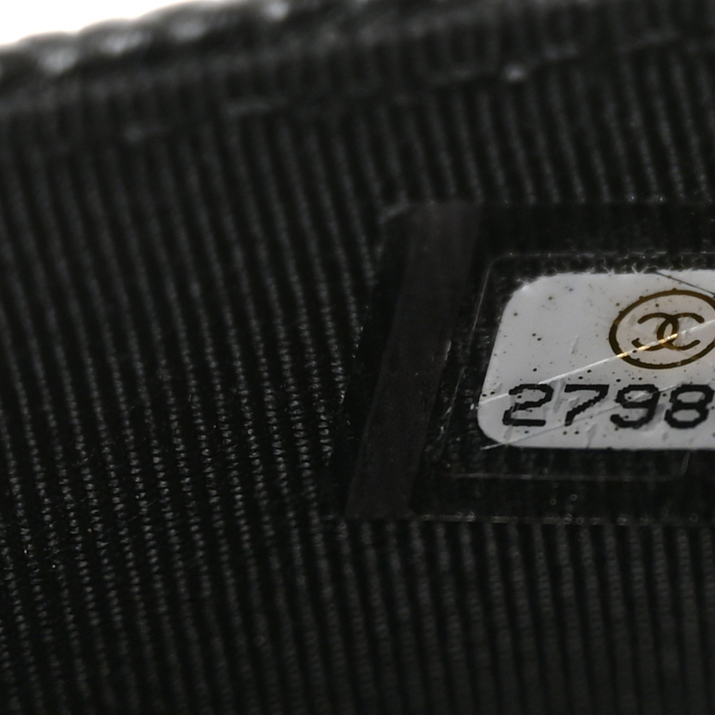 Caviar Quilted Flap Card Holder Wallet Black
