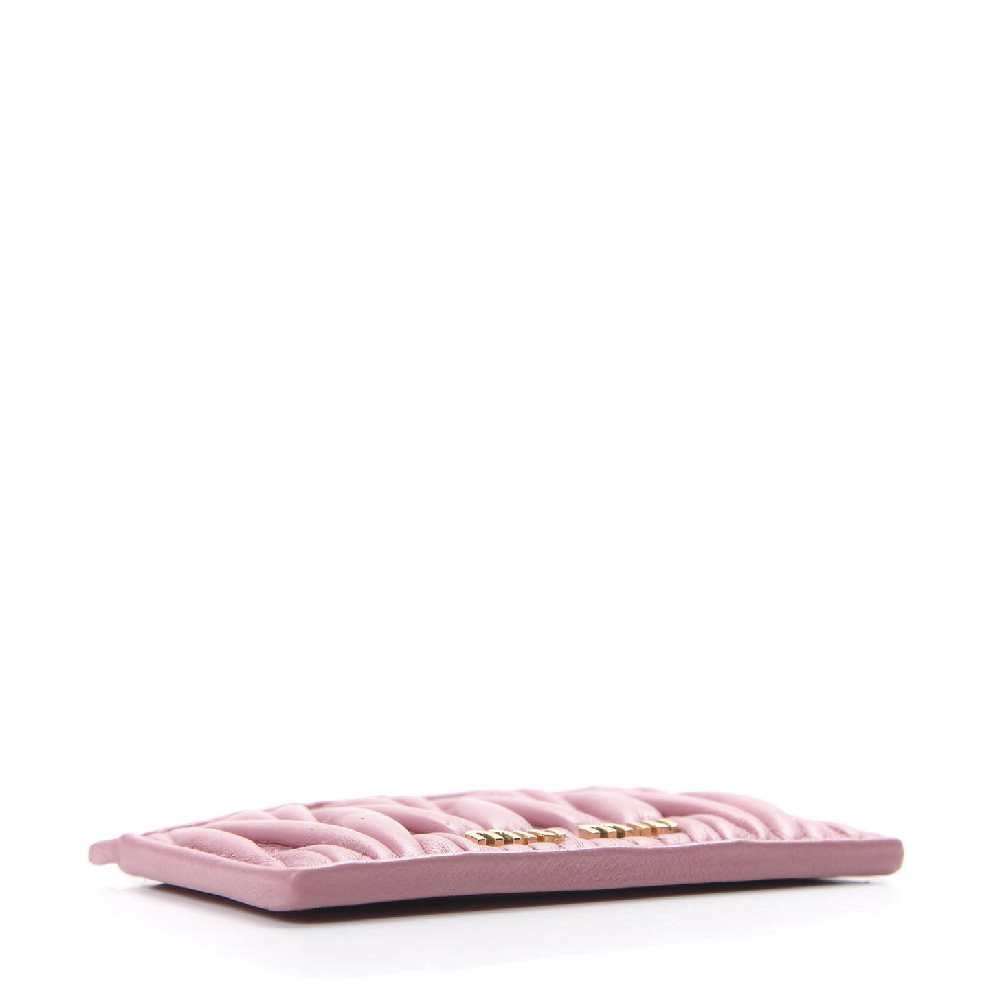 Nappa Matelasse Card Holder Rosa