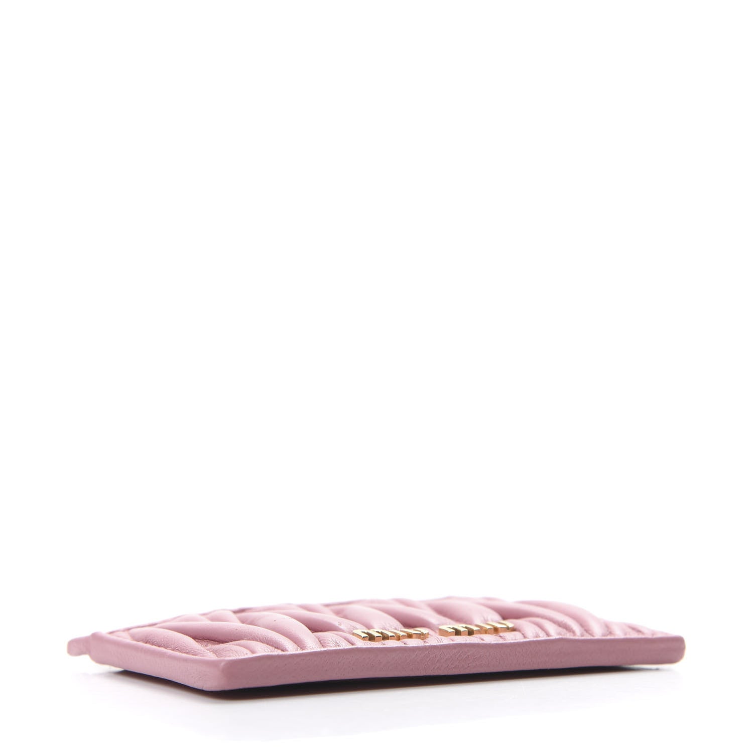 Miu Miu Nappa Matelasse Card Holder Rosa 4 of 6