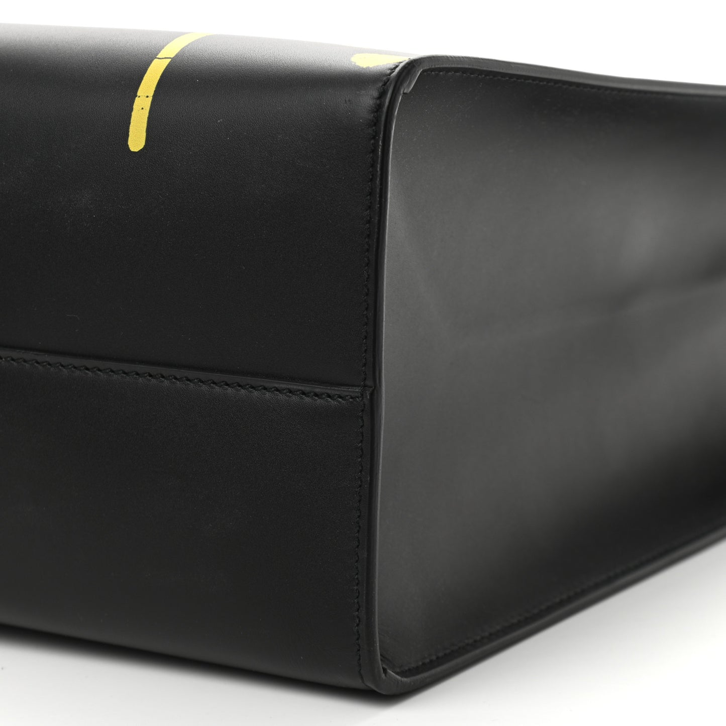 Calfskin GucciGhost Real Large XL Tote Black Yellow