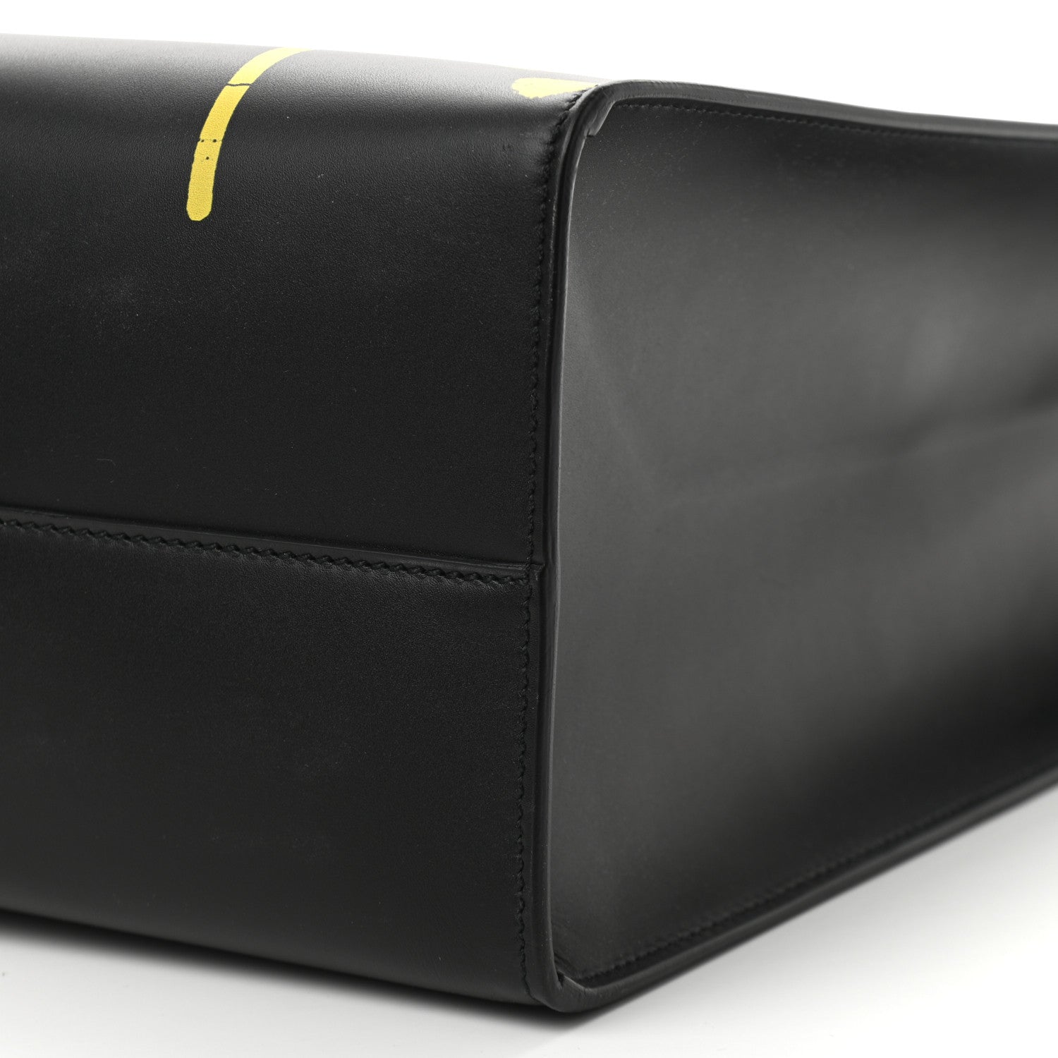Gucci Calfskin GucciGhost Real Large XL Tote Black Yellow 9 of 9
