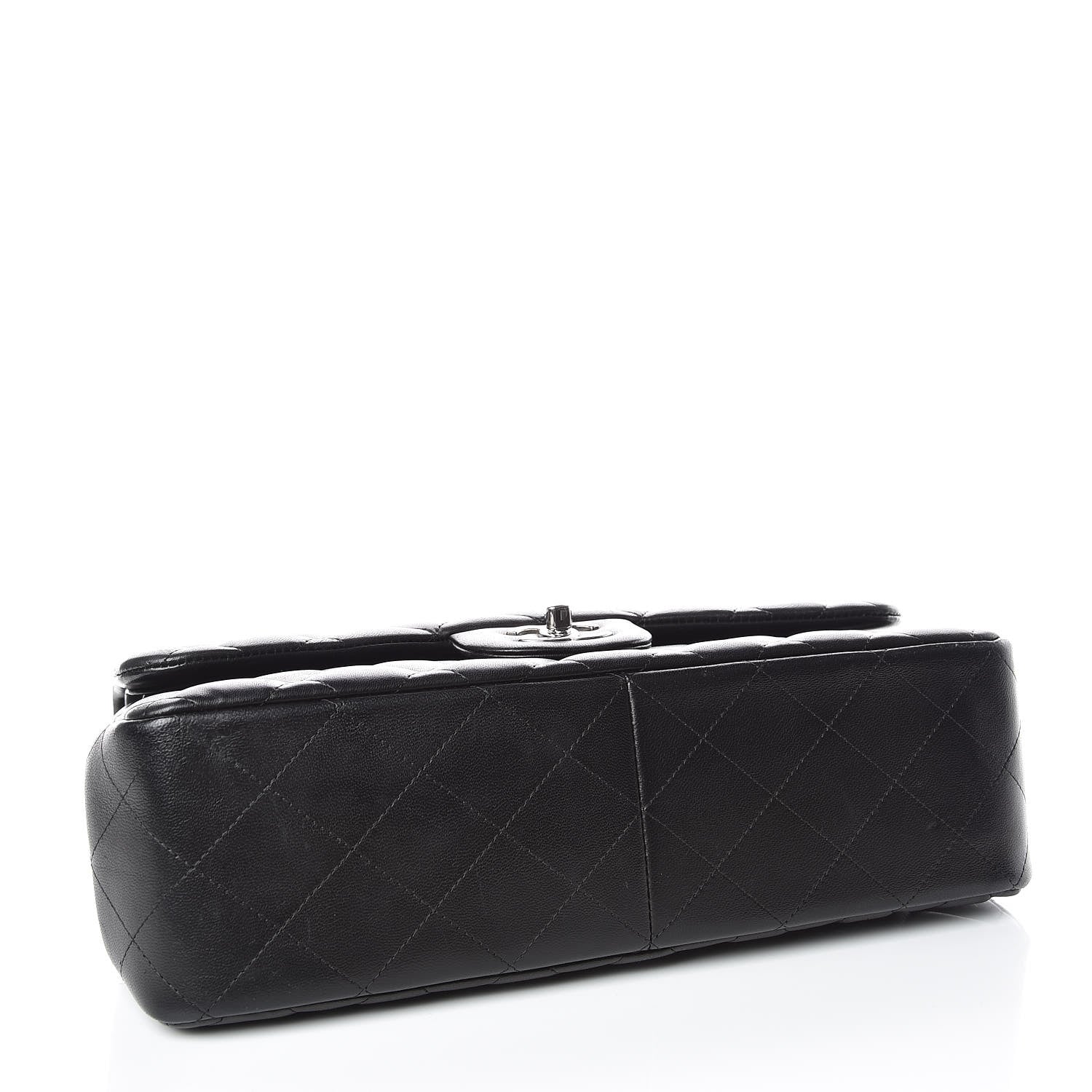 Chanel Lambskin Quilted Jumbo Double Flap Black 4 of 10