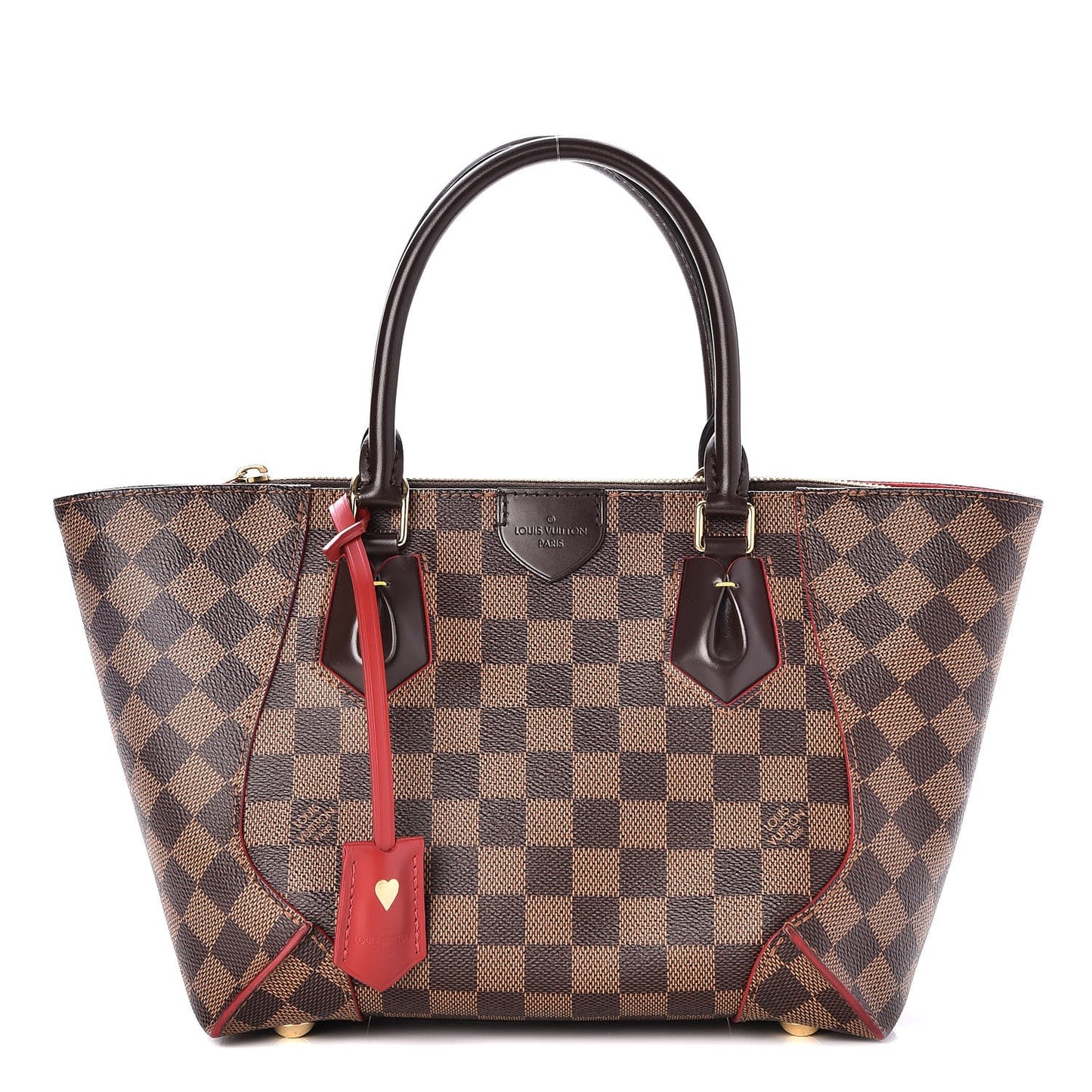 Damier Ebene Caissa Tote PM Cherry