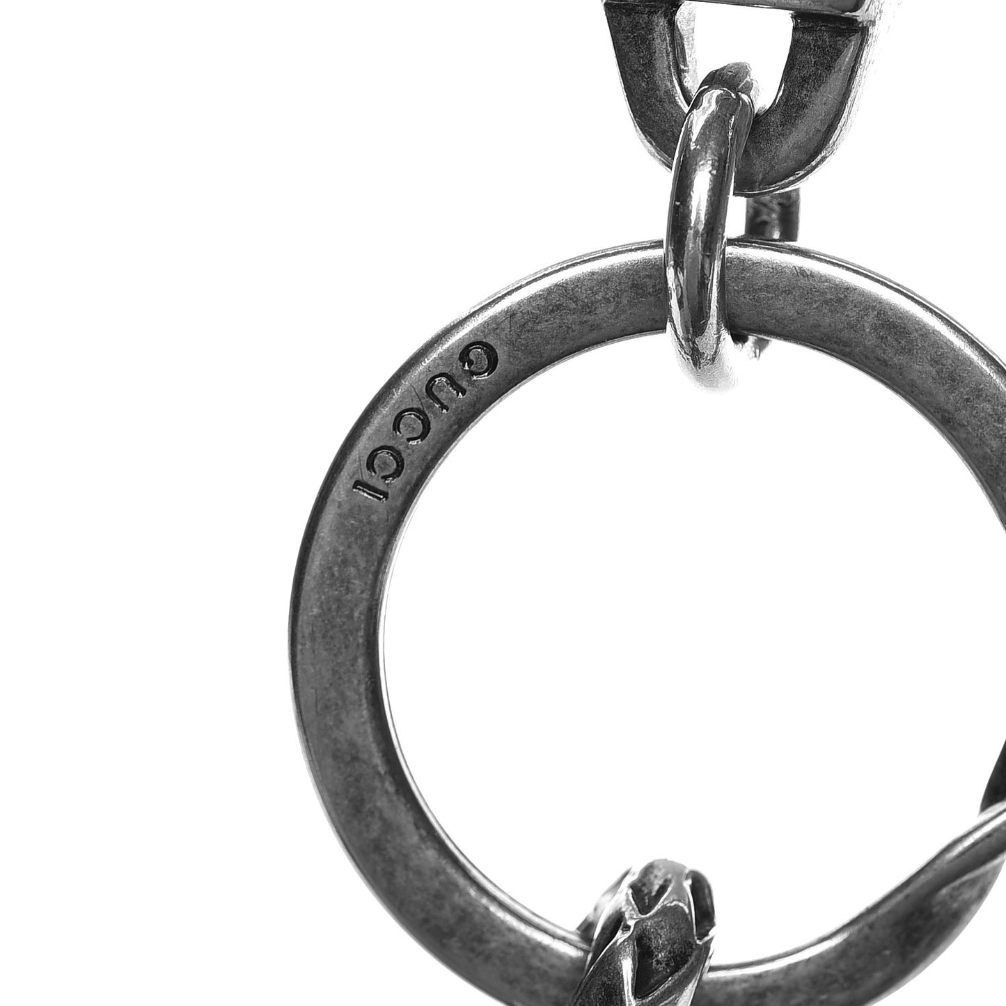 Metal Snake Key Chain Palladium