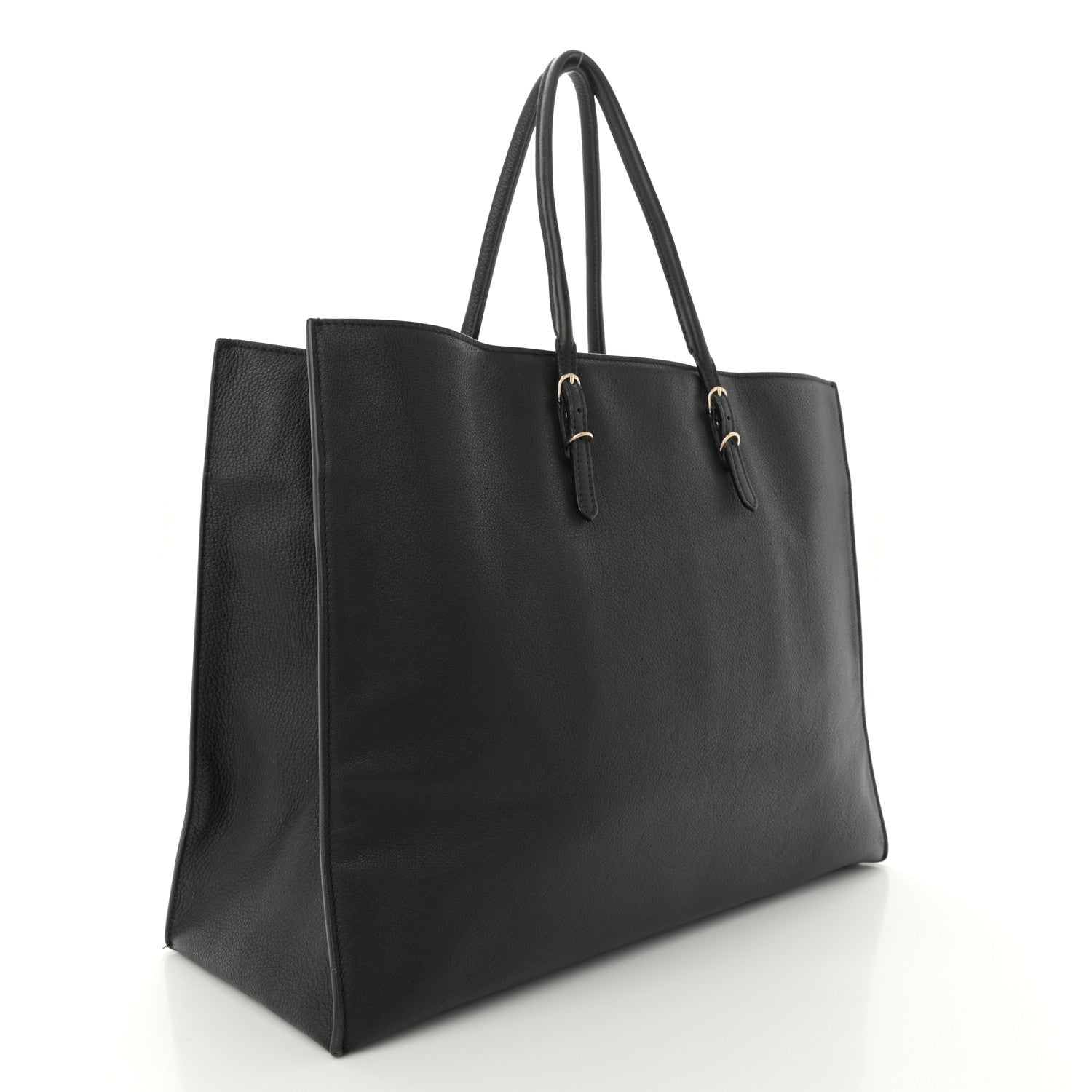 Balenciaga Grained Calfskin Silver Metallic Edge Hardware Papier A4 Tote Black 3 of 14
