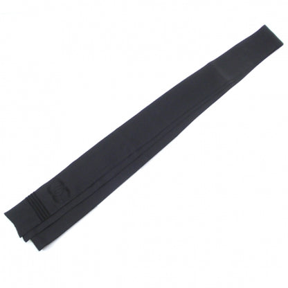 Chanel Long Silk CC Logo Stitched Scarf Black 1 of 5
