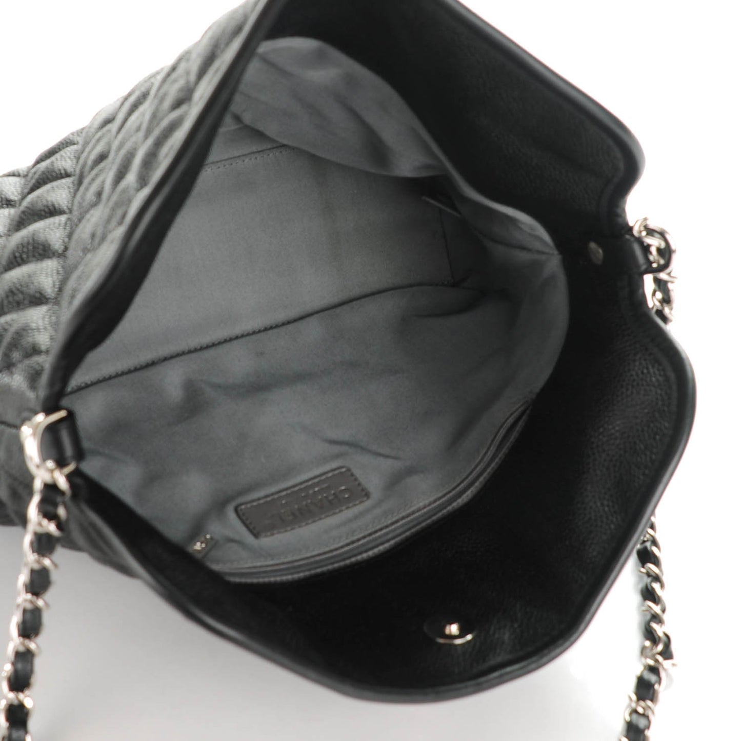 Caviar Quilted French Riviera Hobo Black