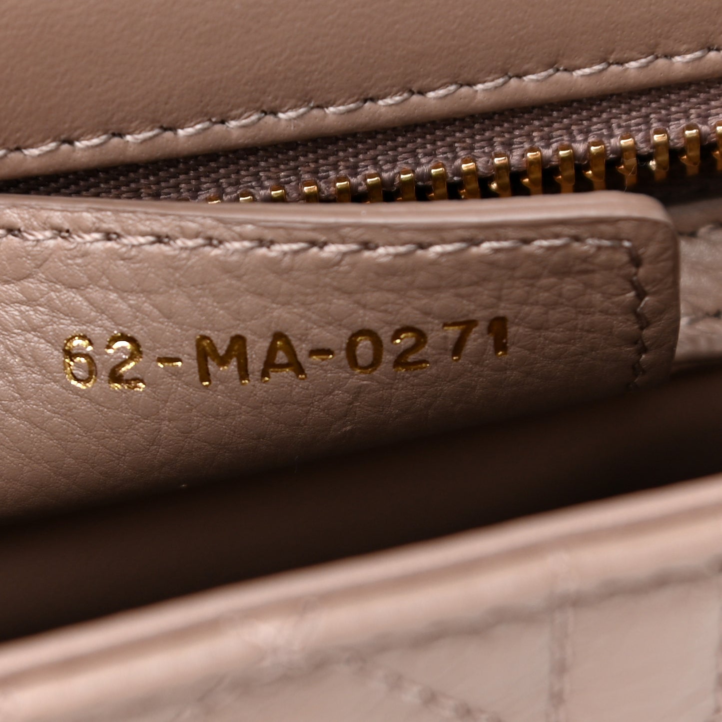 Calfskin Cannage Small Caro Bag Taupe