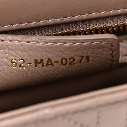 Christian Dior Calfskin Cannage Small Caro Bag Taupe 7 of 11
