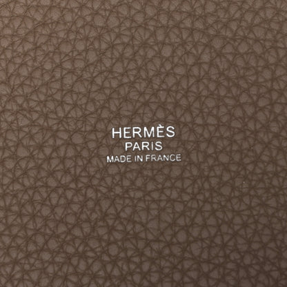 Hermes Taurillon Clemence Picotin Lock 22 MM  Etoupe 6 of 10