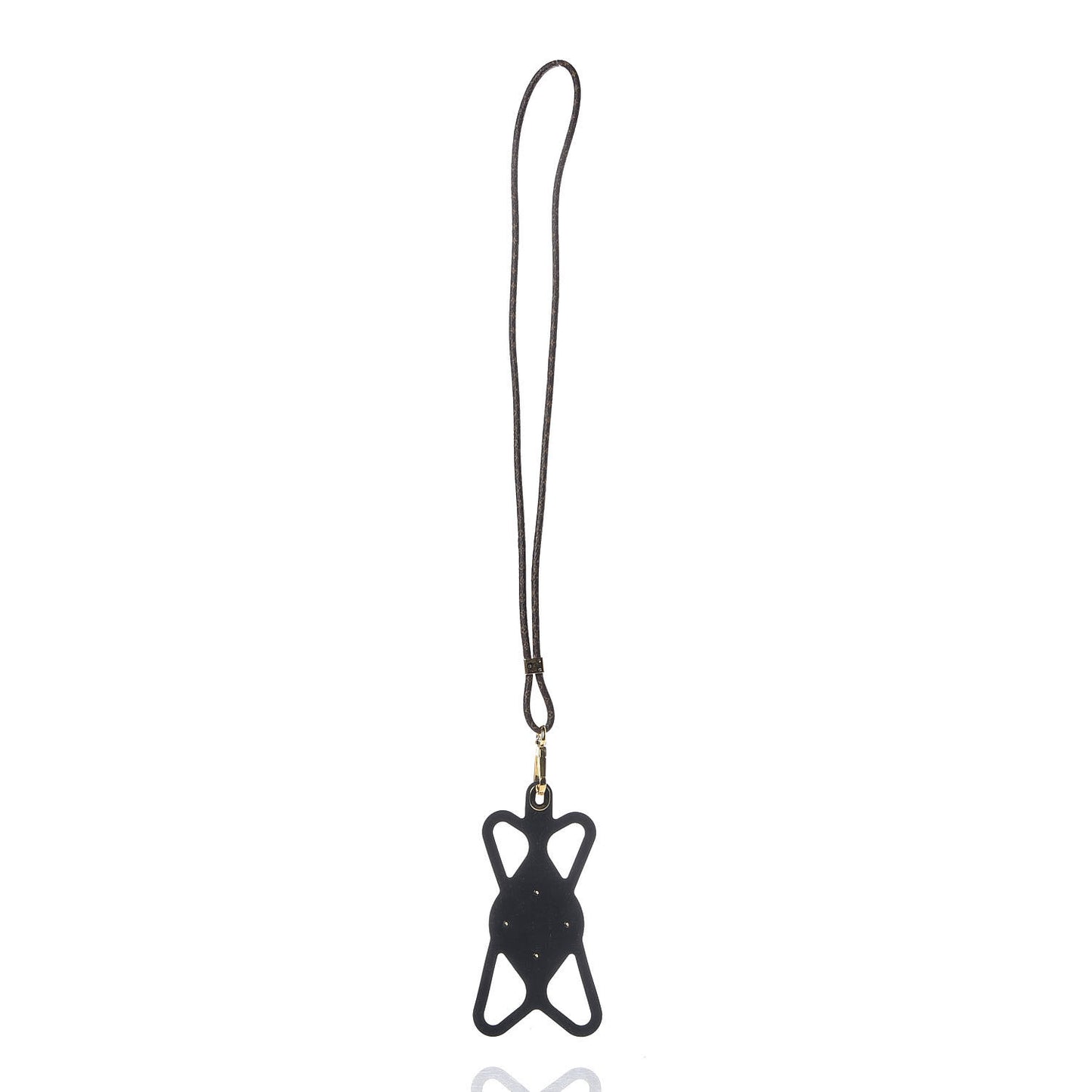 Monogram Silicone Louise Phone Holder Black