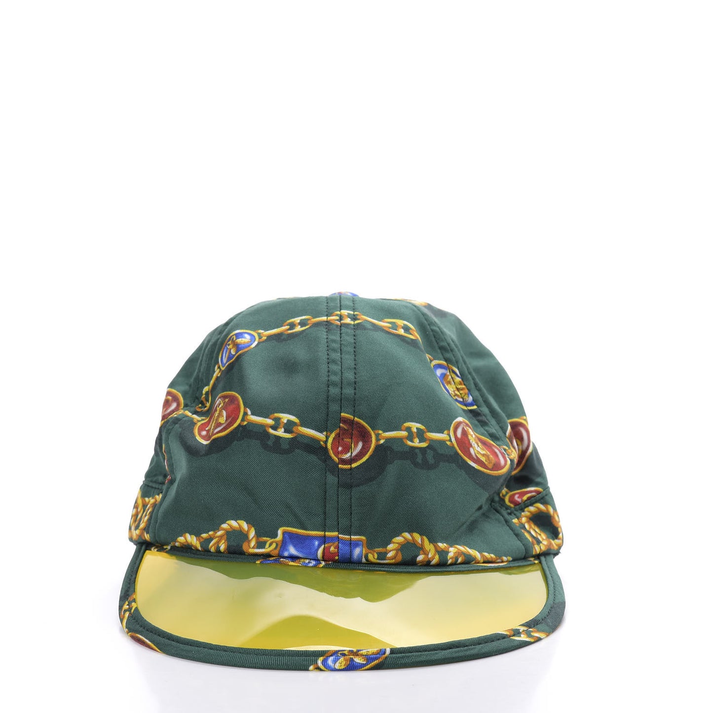 Silk PVC Chain Print Baseball Cap Green