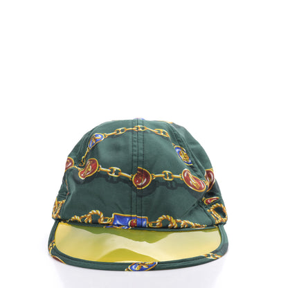 Gucci Silk PVC Chain Print Baseball Cap Green 6 of 10