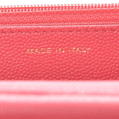 Chanel Caviar Quilted Wallet On Chain WOC Dark Pink 7 of 9