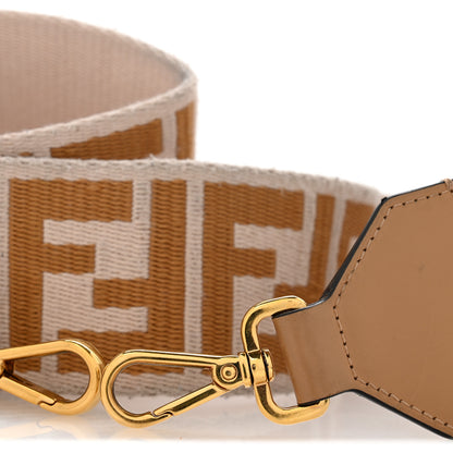 Fendi Ribbon Vitello King FF 1974 Adjustable Strap You Poudre Cuoio Miele Scuro 6 of 8