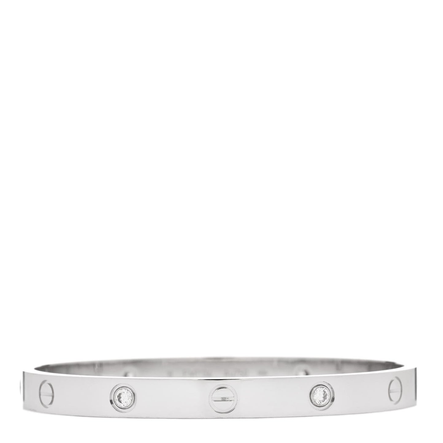 18K White Gold 4 Diamond Love Bracelet 18
