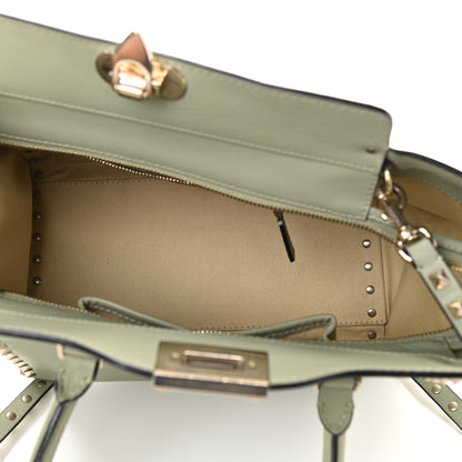 Valentino Garavani Vitello Small Rockstud Double Handle Tote Green Tea Sorbet 5 of 9