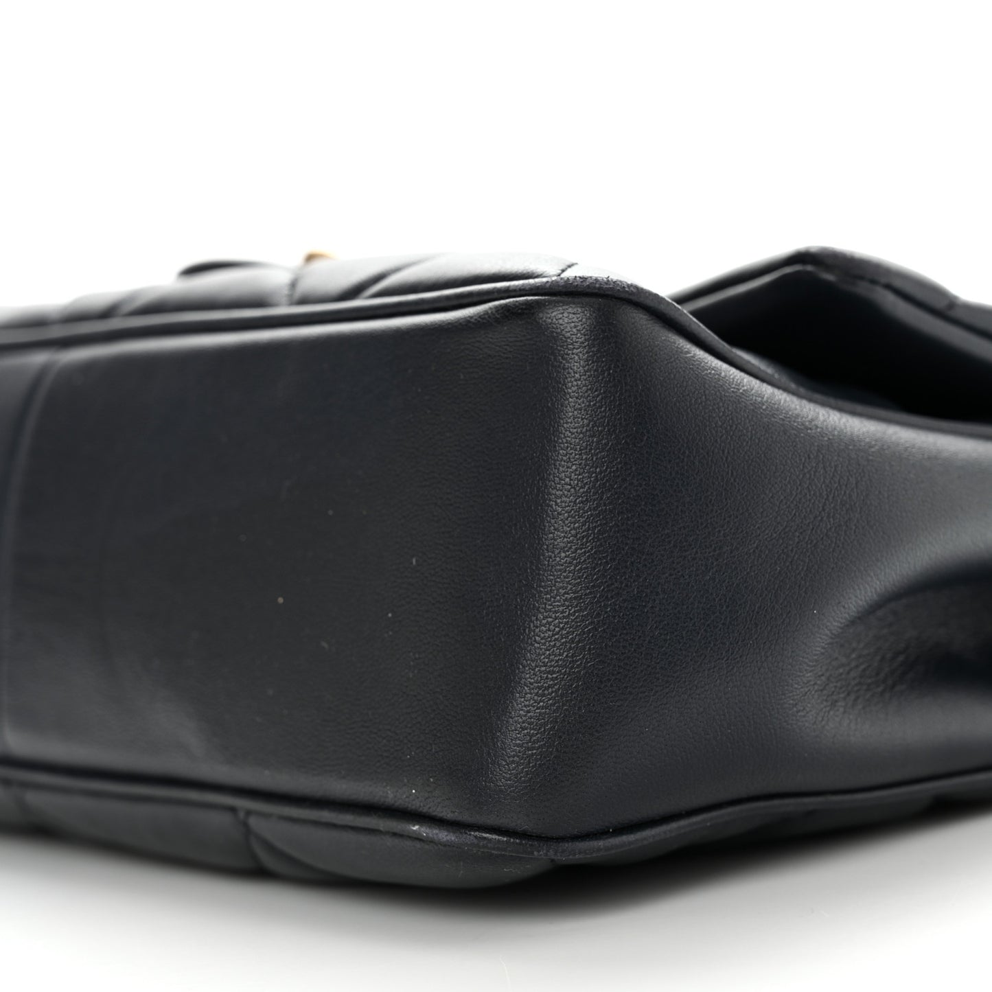 Lambskin Quilted Easy Carry Flap Navy