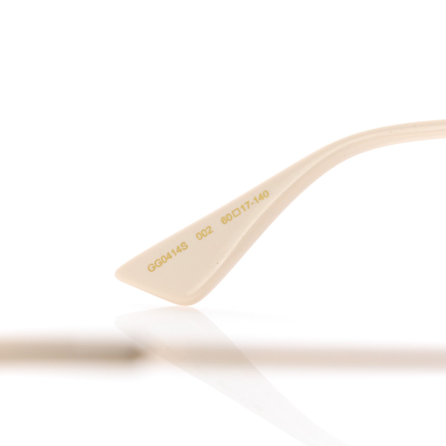 Gucci Metal Rectangular Guccify Frame Sunglasses GG0414S Gold 5 of 7