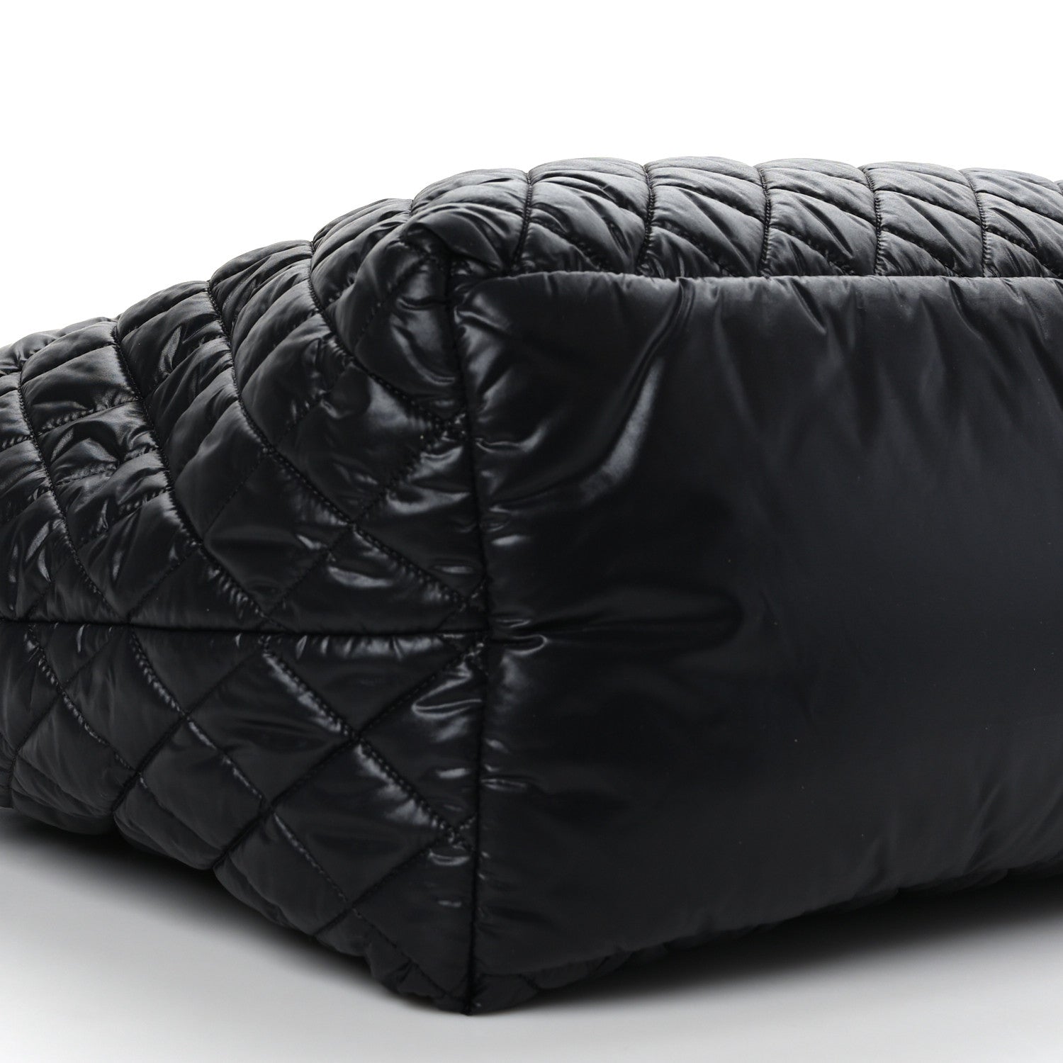 Chanel Nylon Quilted Large Coco Cocoon Tote Black 8 of 9