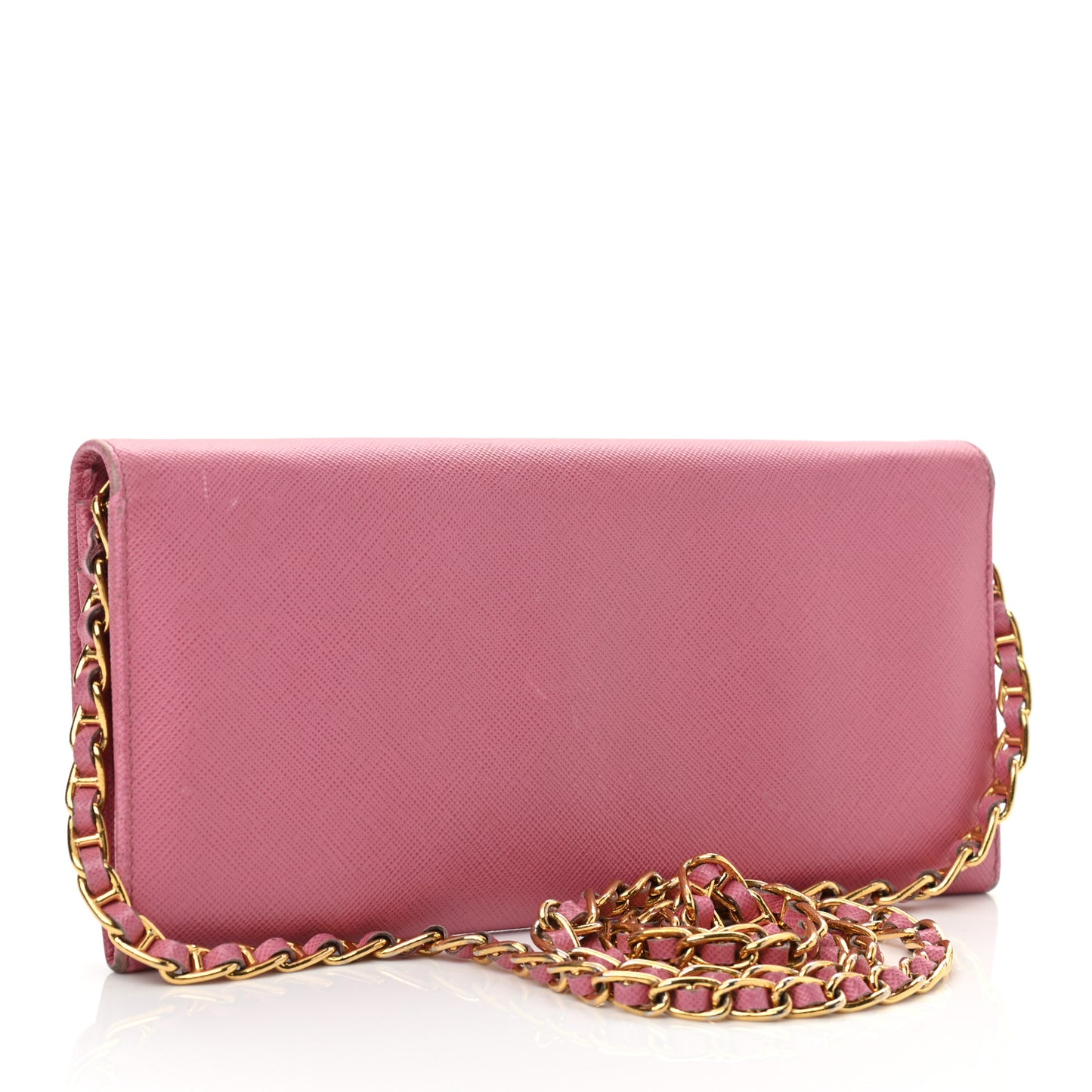Saffiano Metal Oro Chain Wallet Ibisco