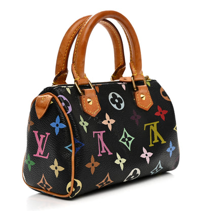 Louis Vuitton Monogram Multicolor Mini Sac HL Speedy Black 3 of 13