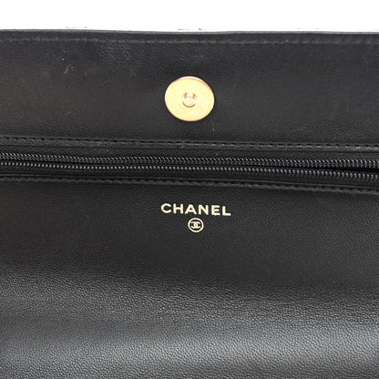 Chanel Lambskin Quilted Pick Me Up Wallet On Chain WOC Black 6 of 12