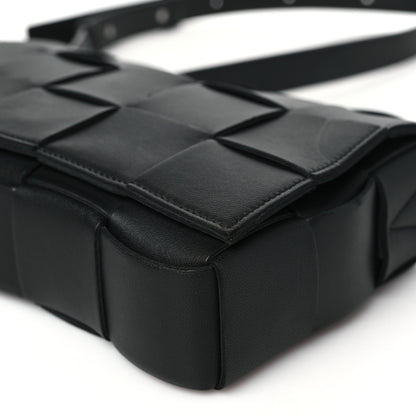 Bottega Veneta Lambskin Maxi Intrecciato Cassette Crossbody Bag Black 10 of 10